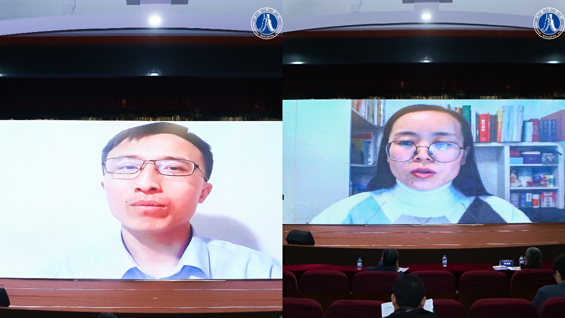图为线上参会学者代表、校内引进人才代表交流发言 图为线上参会学者代表、校内引进人才代表交流发言