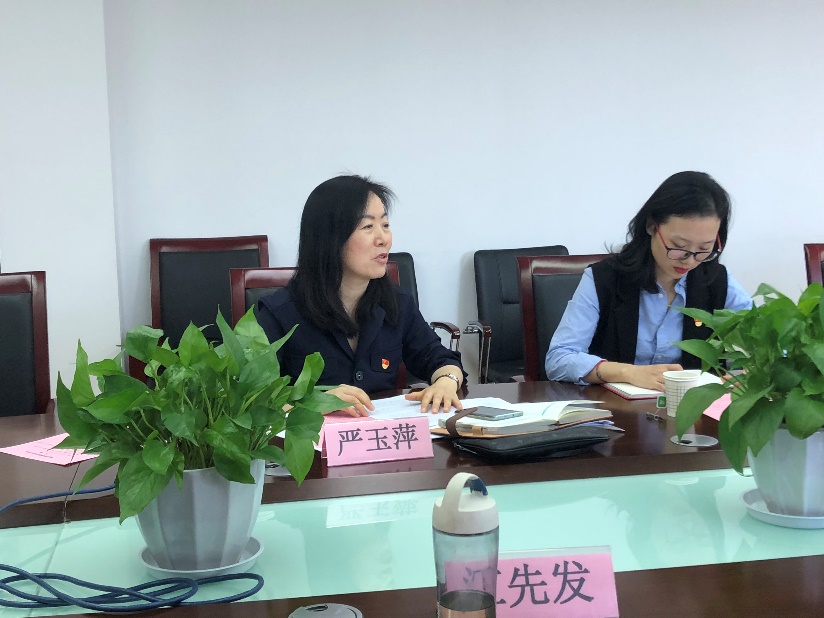 图为学院党总支副书记、院长严玉萍作总结讲话 图为学院党总支副书记、院长严玉萍作总结讲话
