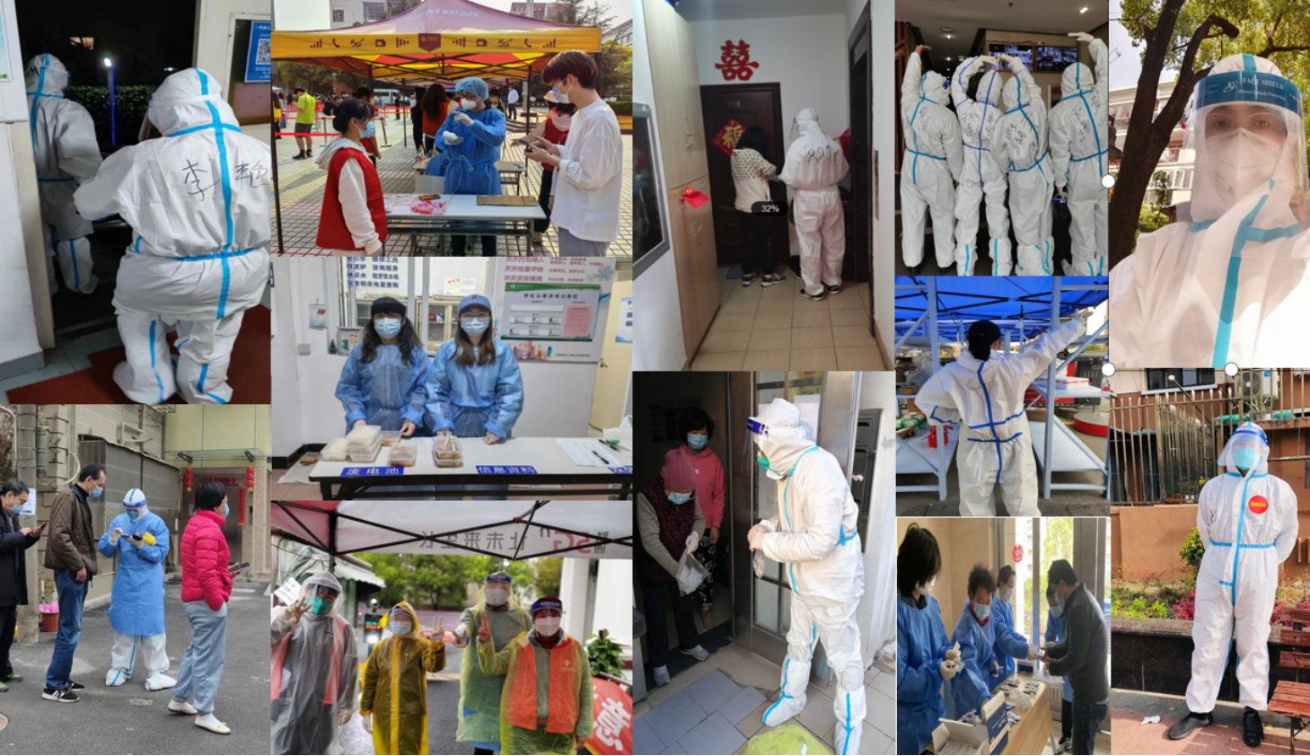 图为商务外语学院师生党员参加抗议志愿服务 图为商务外语学院师生党员参加抗议志愿服务
